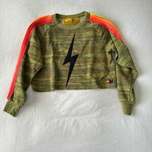 Aviator Nation Camo Lightning Bolt Sweatshirt